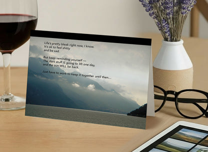 Living in a Fog – Empathy, Support Card, Encouragement