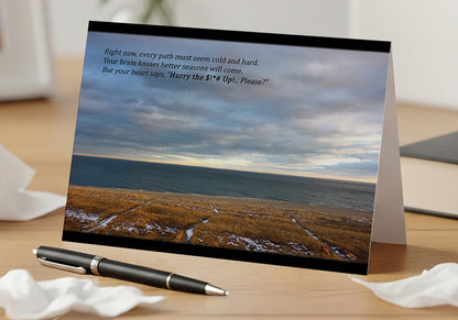 Barren Paths Wait for Spring – Grief, Sympathy Card, Follow Up During Grief