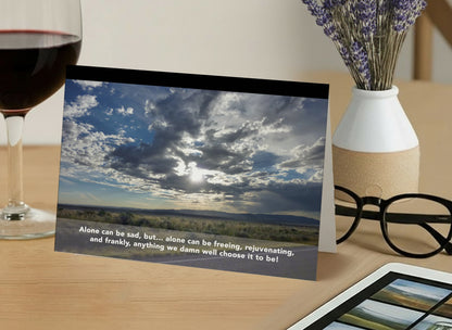 Sunset Solitude & Freedom – Empathy, Support Card, Loneliness, Feeling Alone