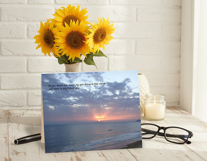 Final Rays of Gratitude – Thank You Card, Personal Gratitude