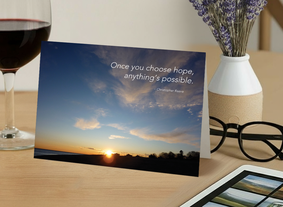 Choose Hope - Empathy, Support Card, Happy Thoughts