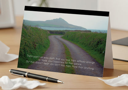 A Lonely Road – Sympathy Card, Long Illness, Blank Inside