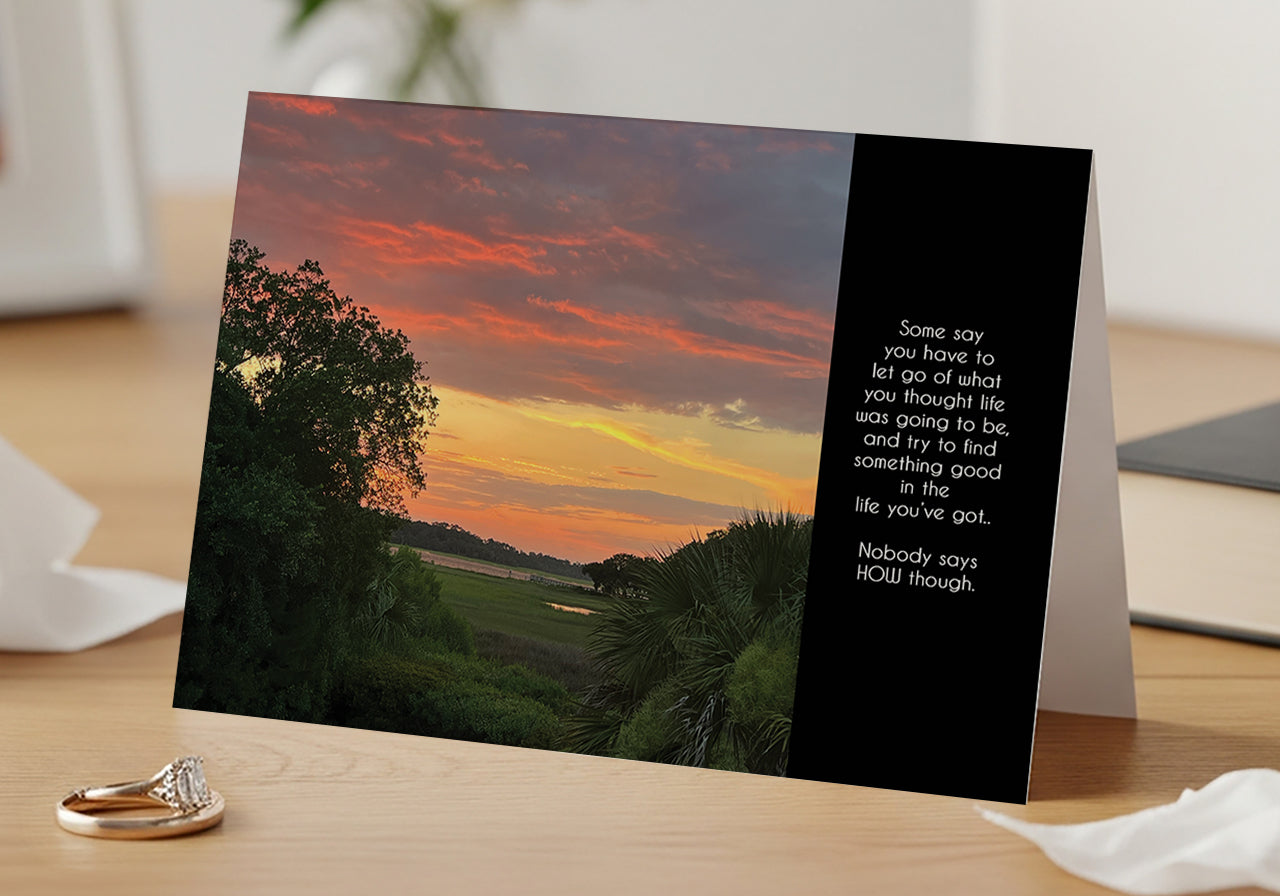 Twilight Musings - Sympathy Card, Loss of Husband, Blank Inside