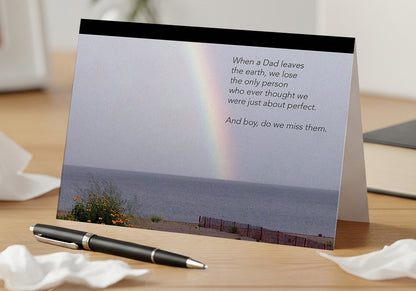 An Endless Hazy Rainbow - Sympathy Card, Loss of Father, Blank Inside
