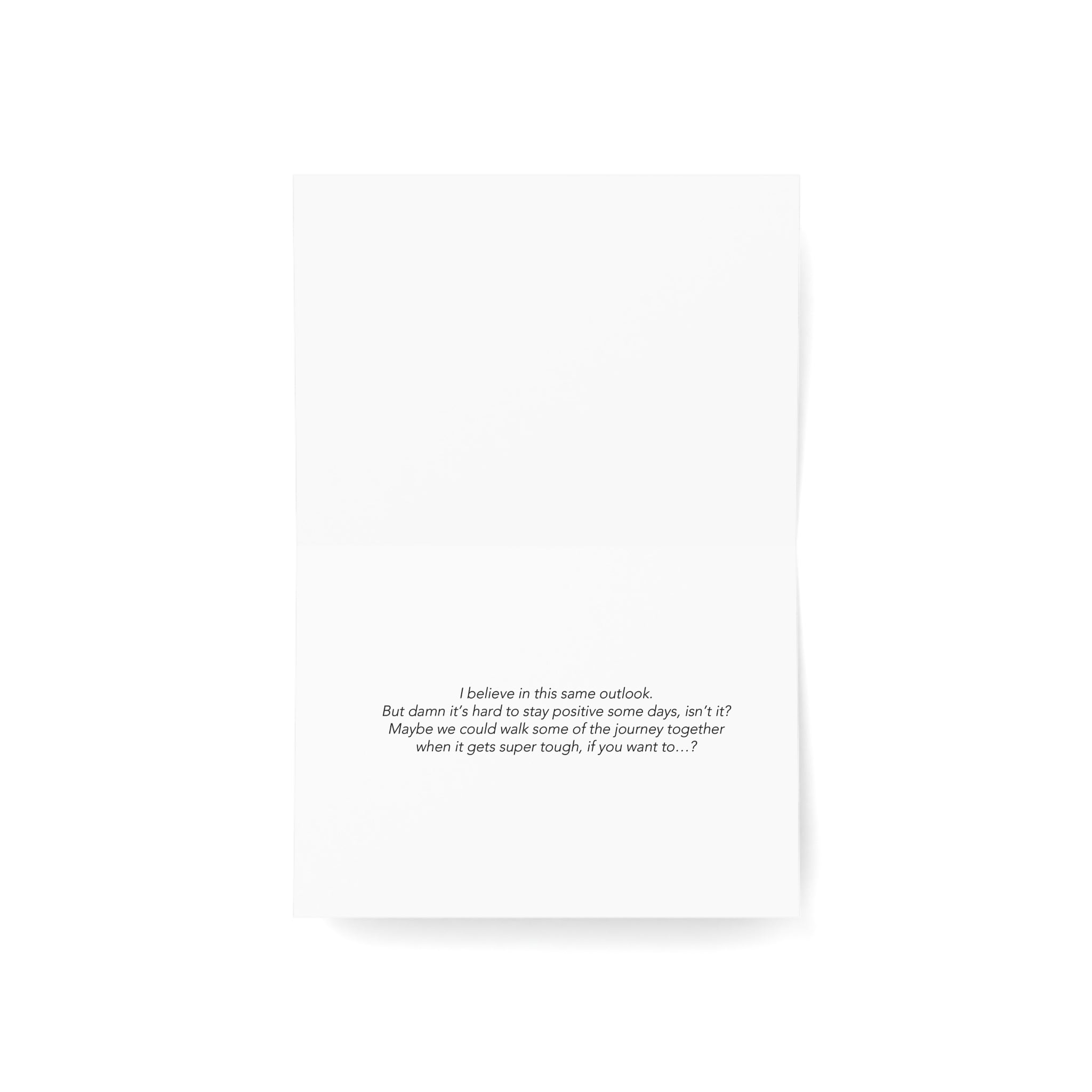 A Lonely Path Beckons – Empathy, Support Card, Find Joy in the Journey