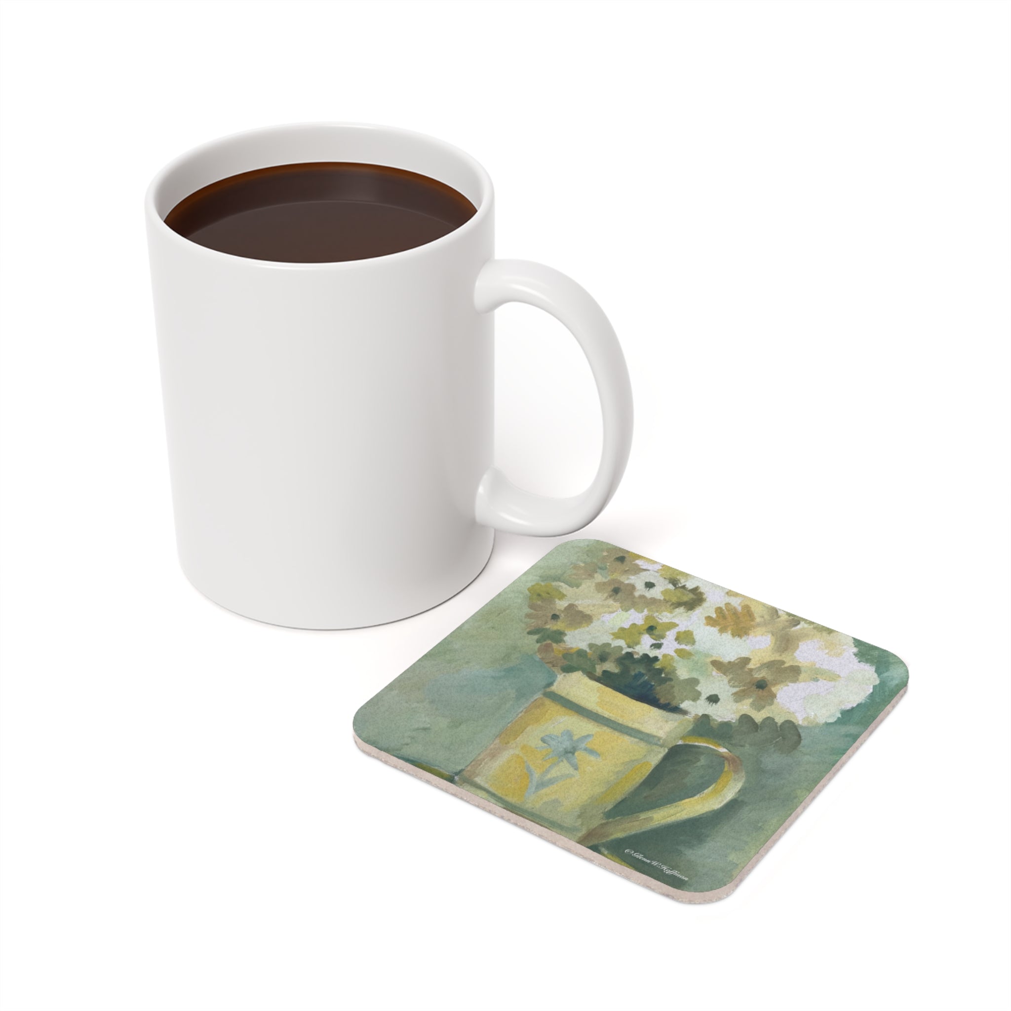 Daisies in a Mug - Drink Coaster, Strokes of Genius Early Years Collection