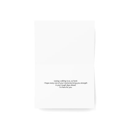 Young Memories, Best Memories – Loss of Sibling, Grief, Sympathy Card