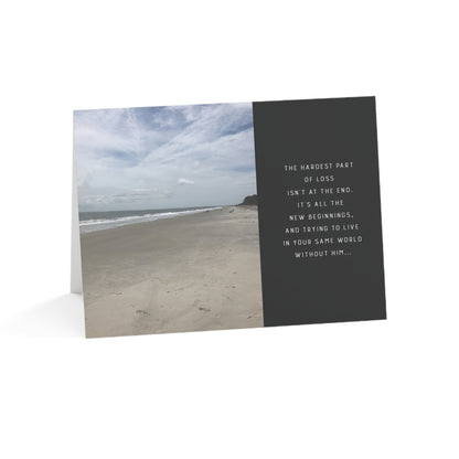 A Desolate Beach Brings Peace-Sympathy Card, Loss of Husband