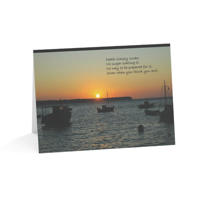 A Sad Fisherman's Sunset-Grief, Sympathy Card, General Loss