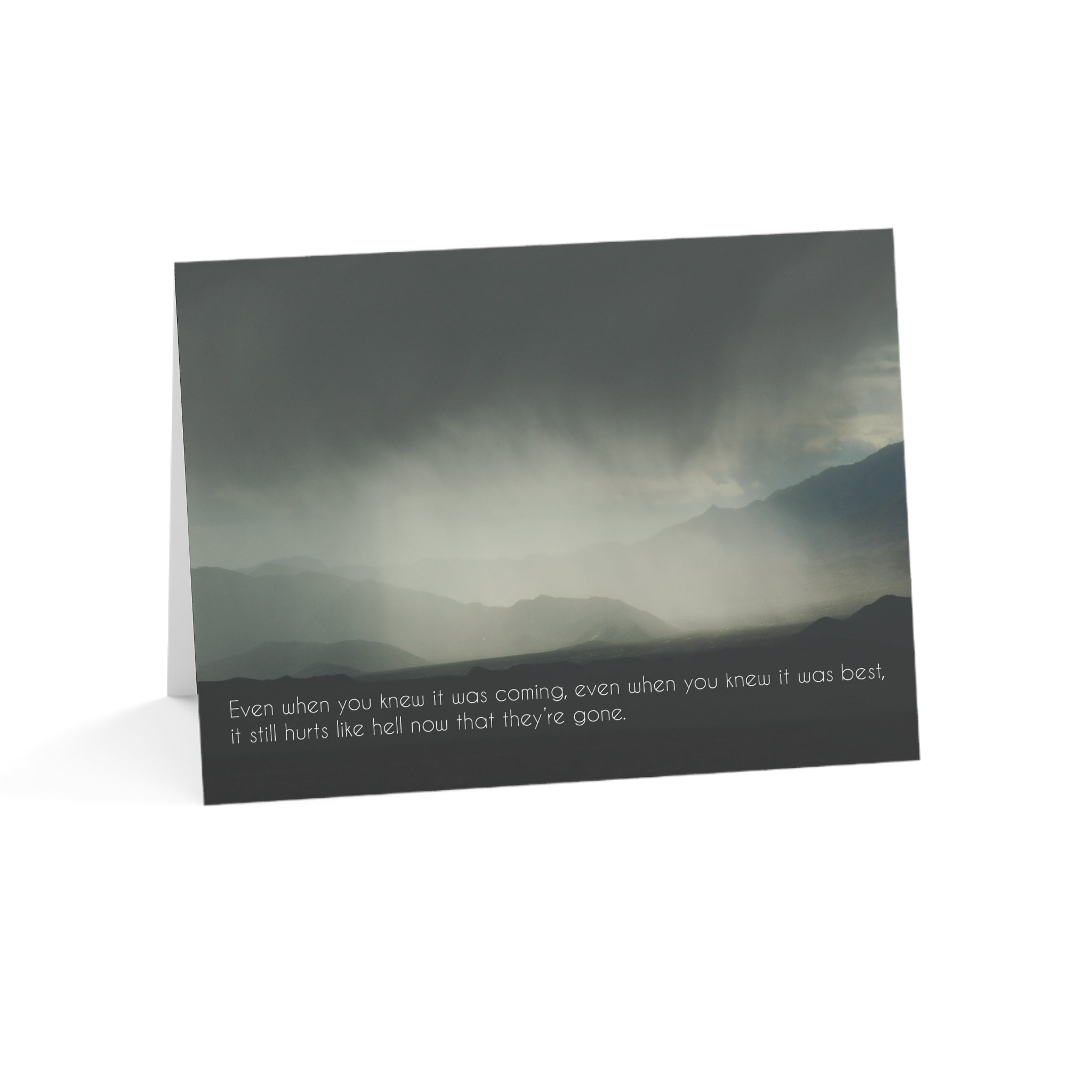 Dark Storm, Dark Times – Grief, Sympathy Card, Long Illness