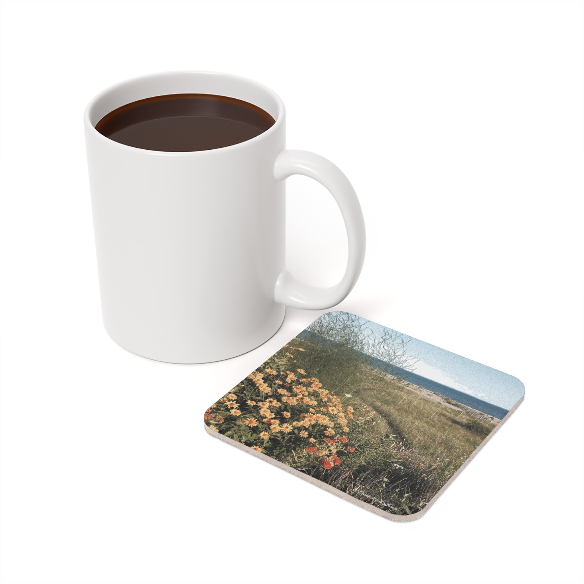 Wispy Ferns & Daisies - Drink Coaster, Bluff Beauty Collection