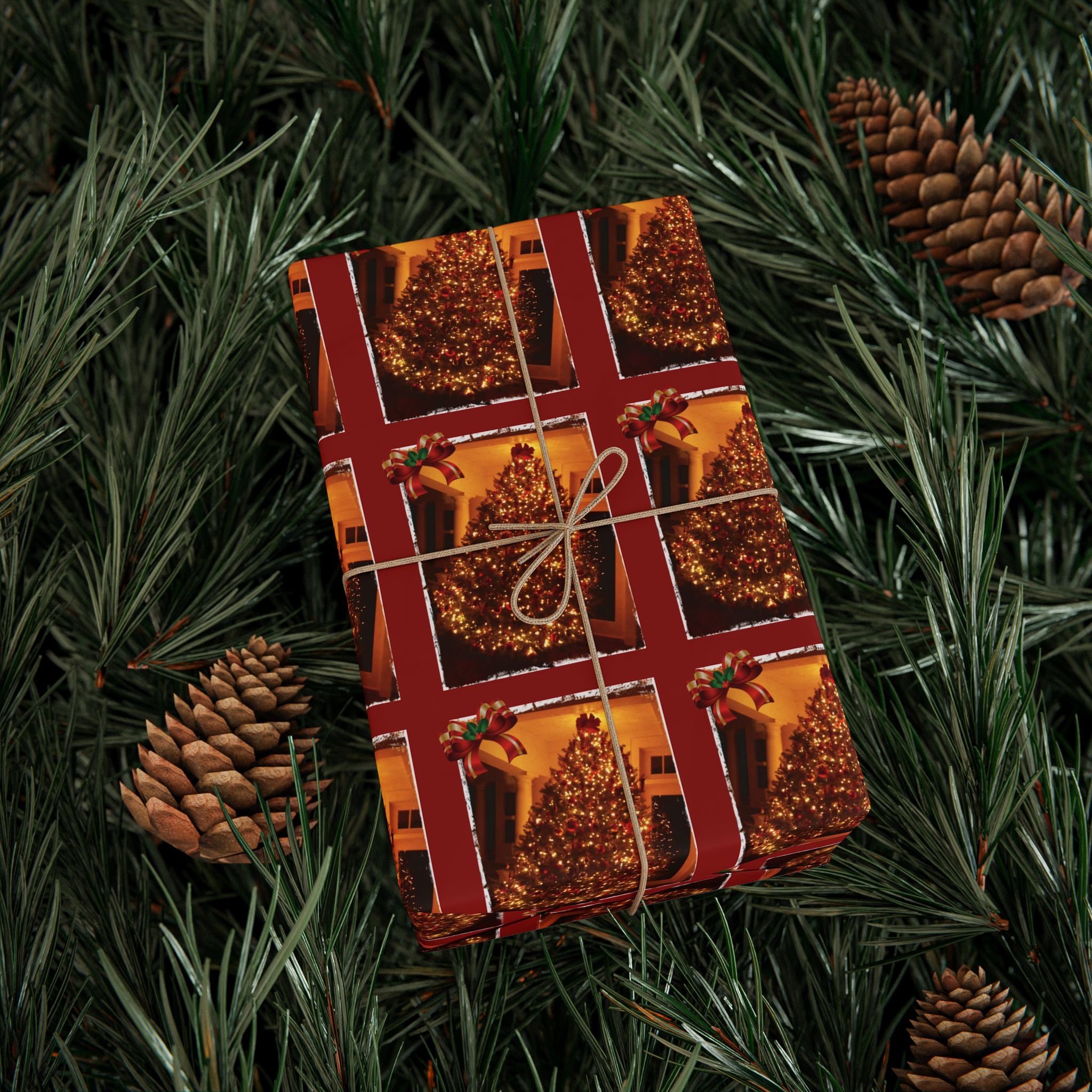 Golden Reflections - Holiday Wrapping Paper