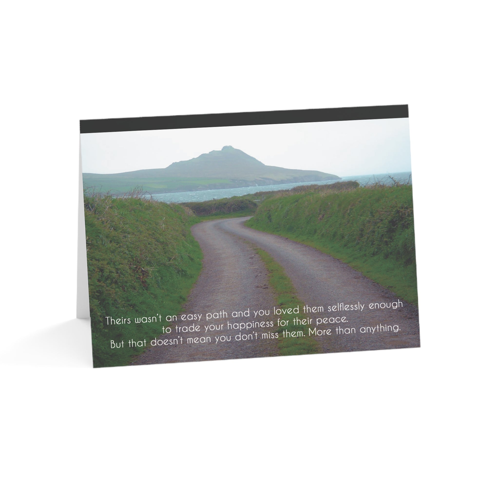 A Lonely Road – Sympathy Card, Long Illness, Blank Inside