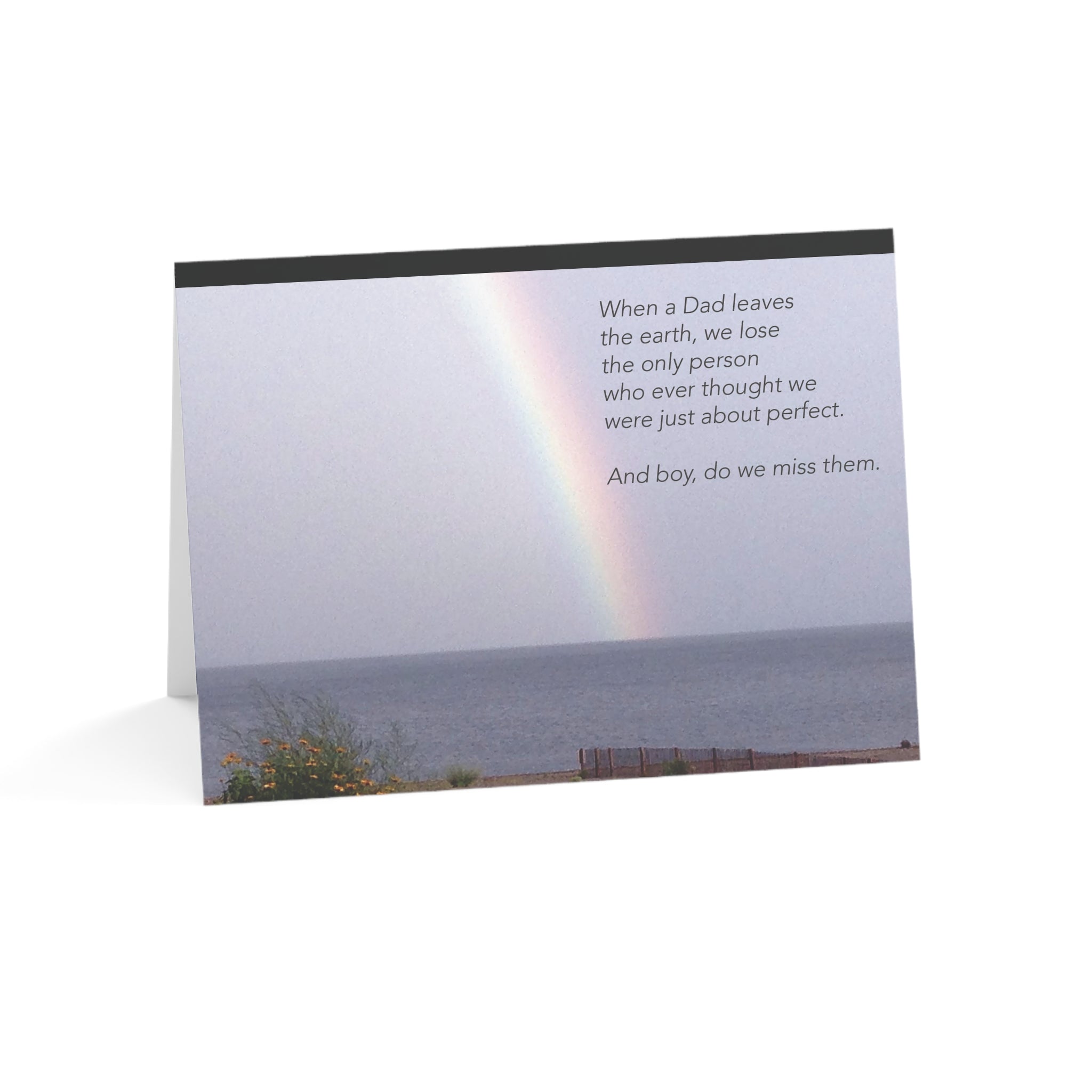 An Endless Hazy Rainbow - Sympathy Card, Loss of Father, Blank Inside