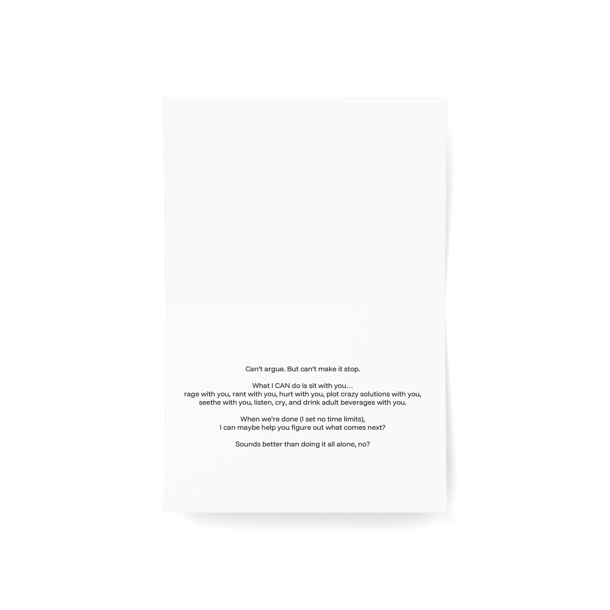 Life Can Be Mean - Empathy, Support Card, Shitty Things Happen to Good People