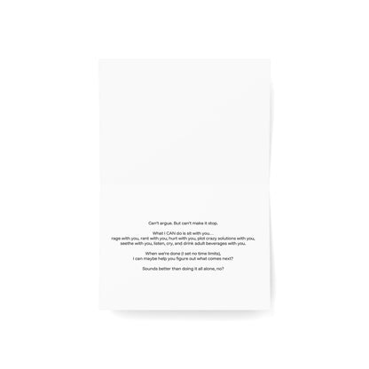 Life Can Be Mean - Empathy, Support Card, Shitty Things Happen to Good People