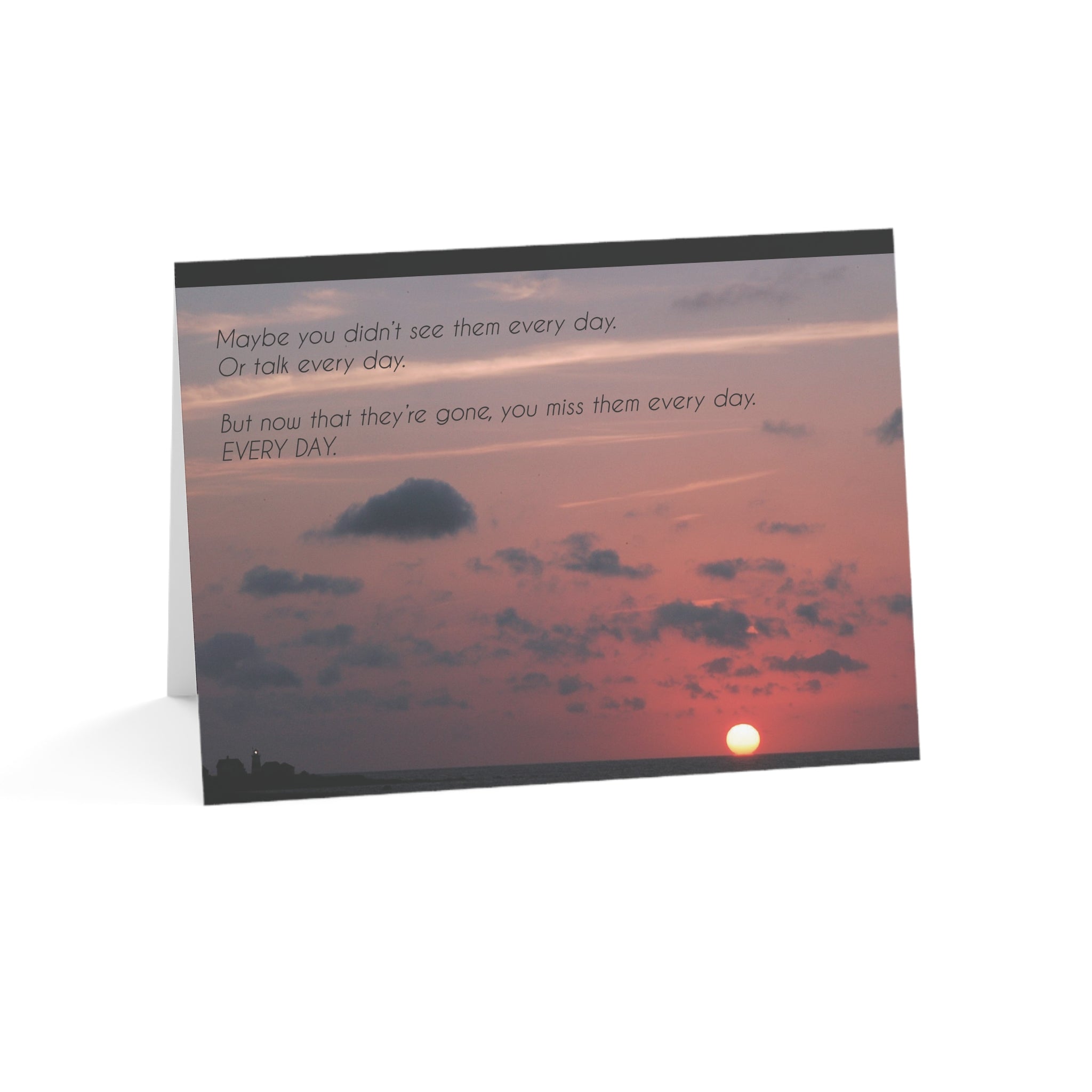 A Lonely Sunrise – Loss of Friend, Sympathy Card