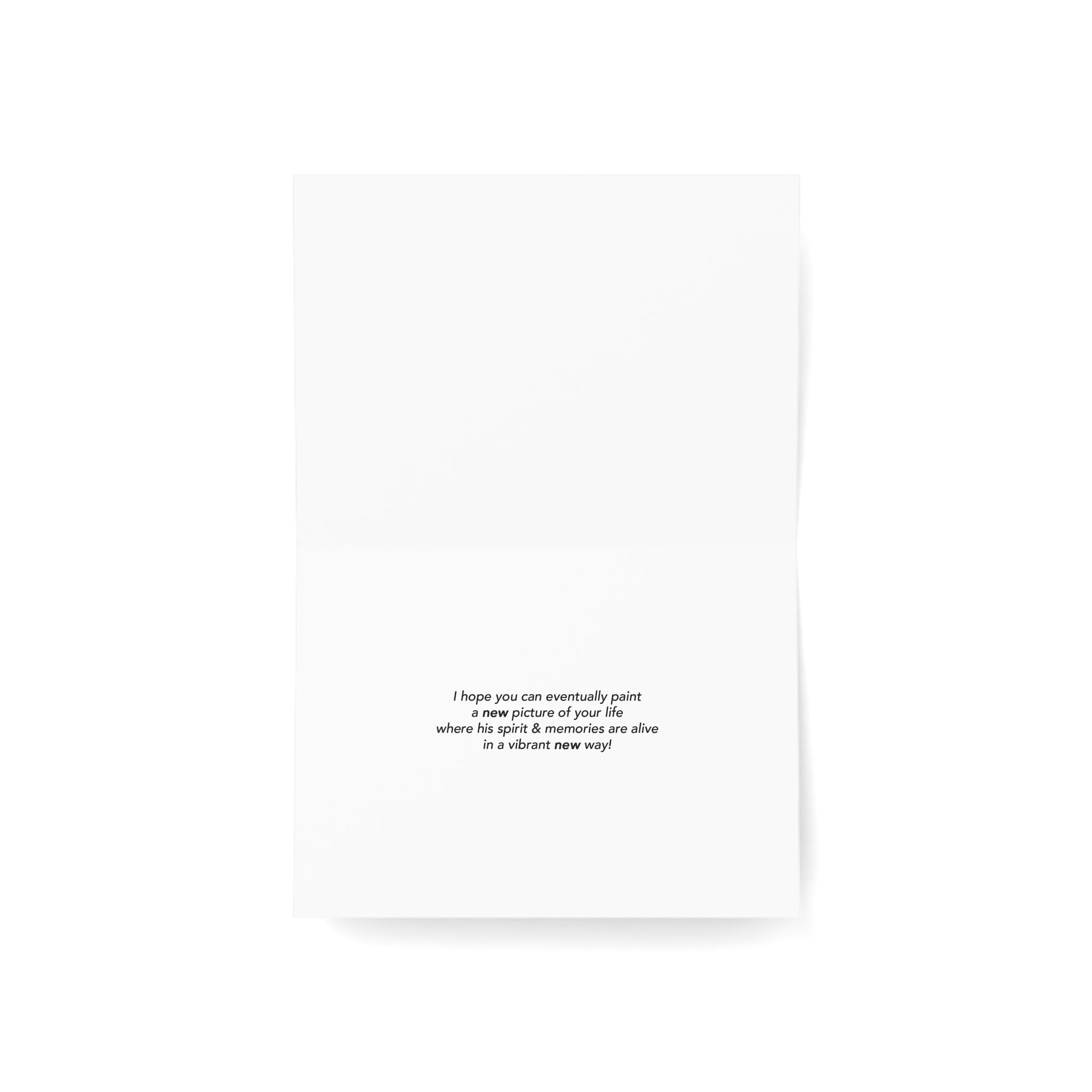 Lonely Boat, Lonely Night - Sympathy Card, Loss of Father