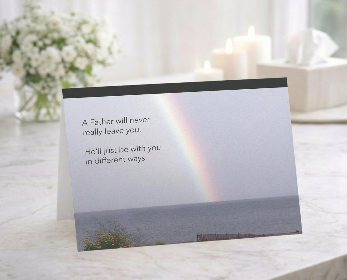 The Simple Comfort of a Rainbow - Sympathy Card, Loss of Father, Simply Sorry