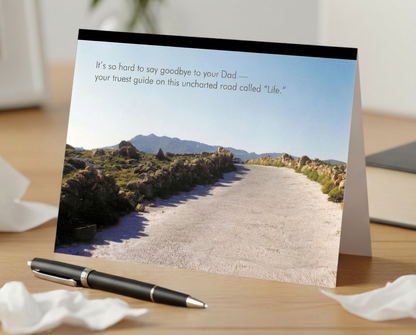 A Road to Nowhere - Sympathy Card, Loss of Father