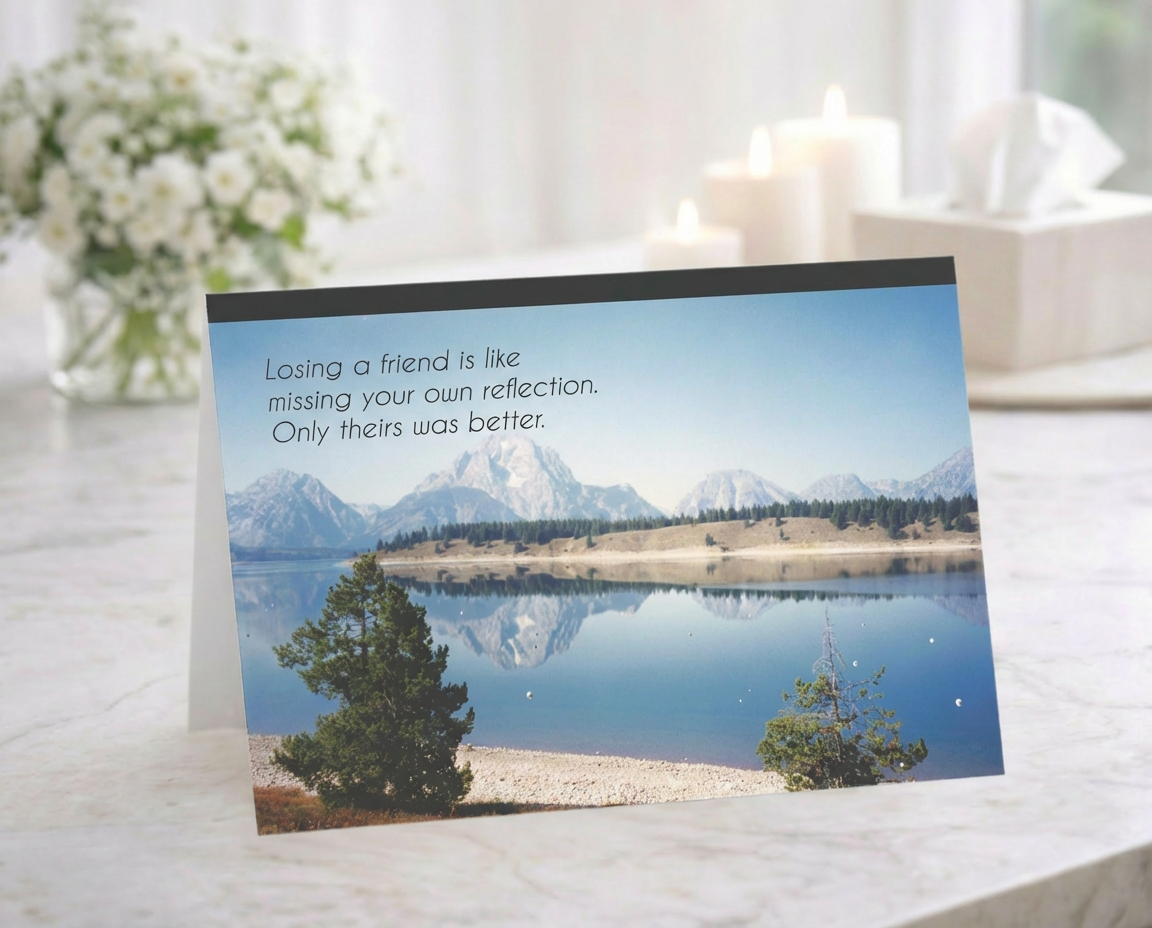 Simple Reflections – Loss of Friend, Sympathy Card, Simply Sorry