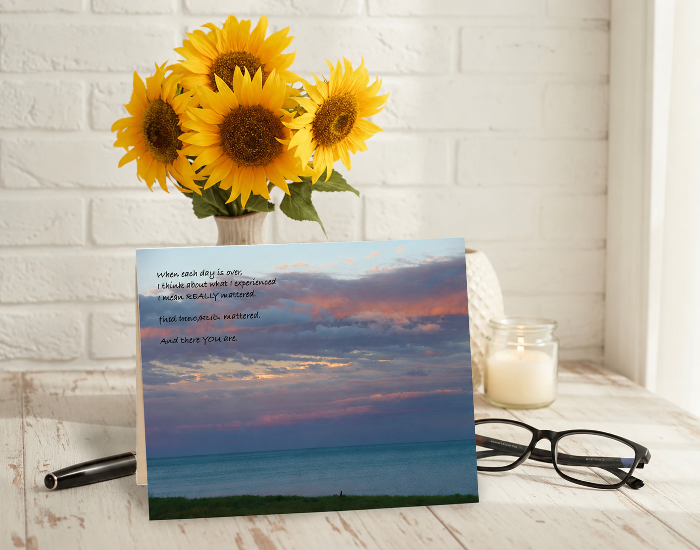 Peaceful Sunset & You - Thank You Card, Personal Gratitude