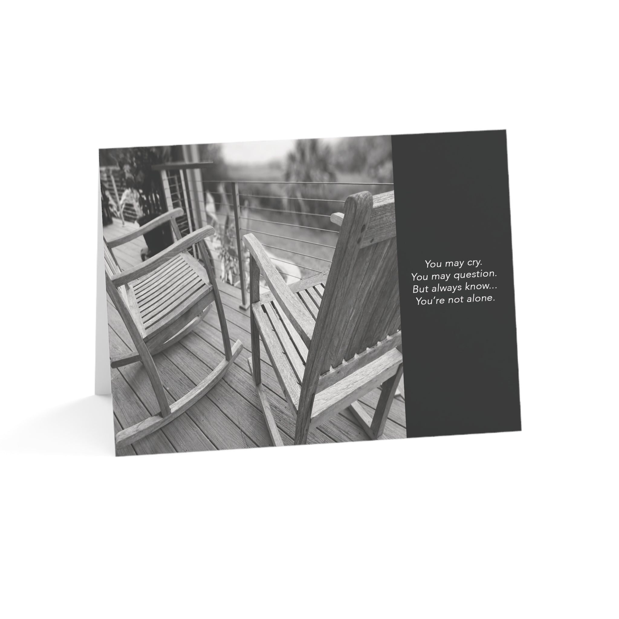 Lonely Chairs, Lonely Thoughts - Sympathy Card, Loss of Wife