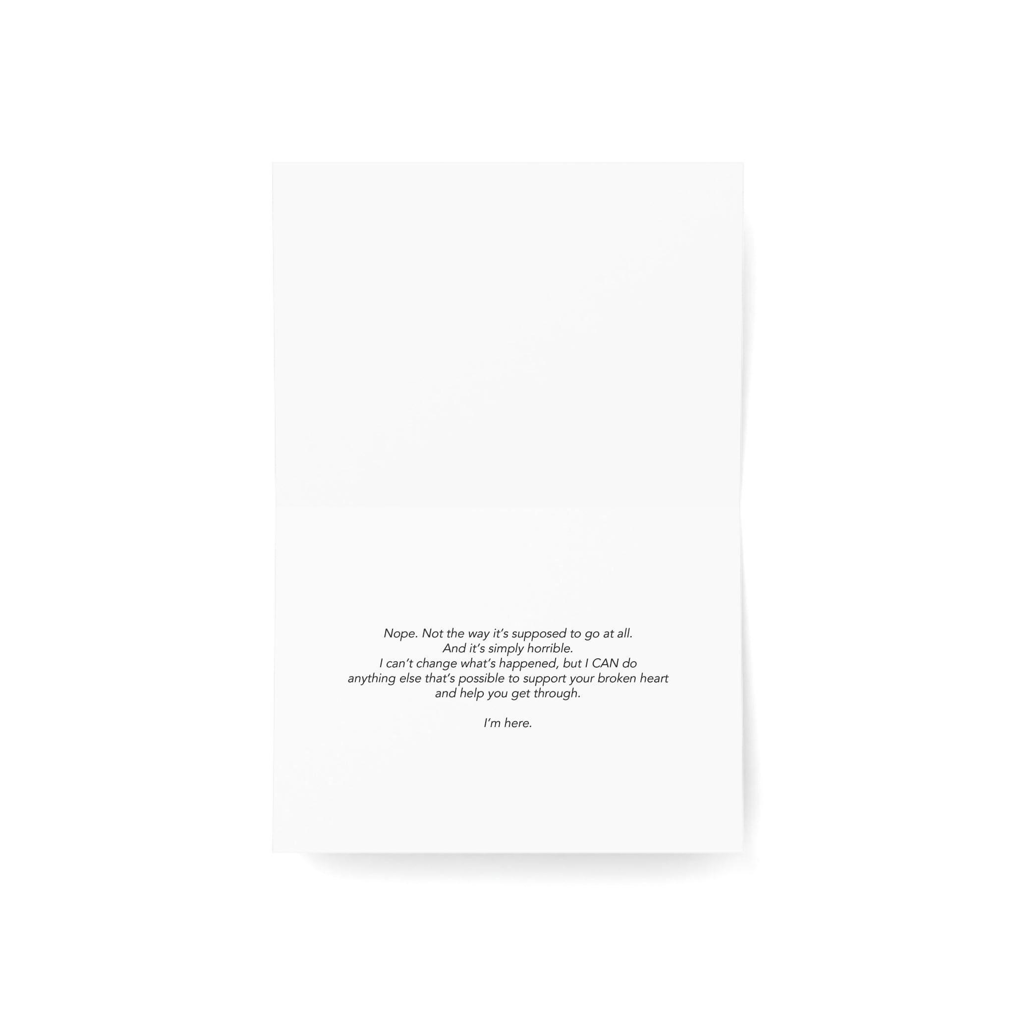 Laws of Nature Broken - Sympathy Card, Loss of Child