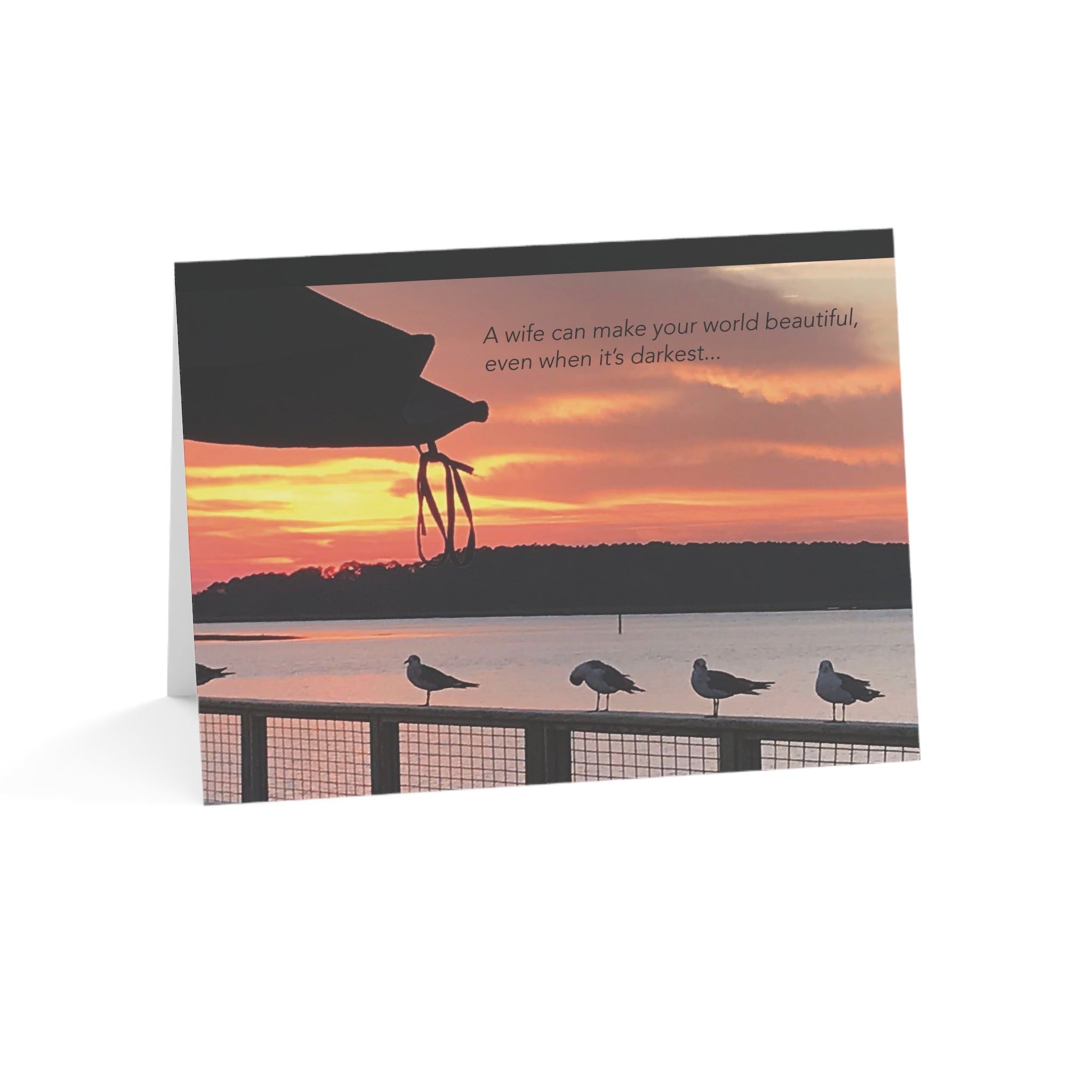 Striving to Smile- Sympathy Card, Loss of Wife