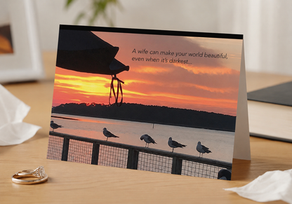 Striving to Smile- Sympathy Card, Loss of Wife