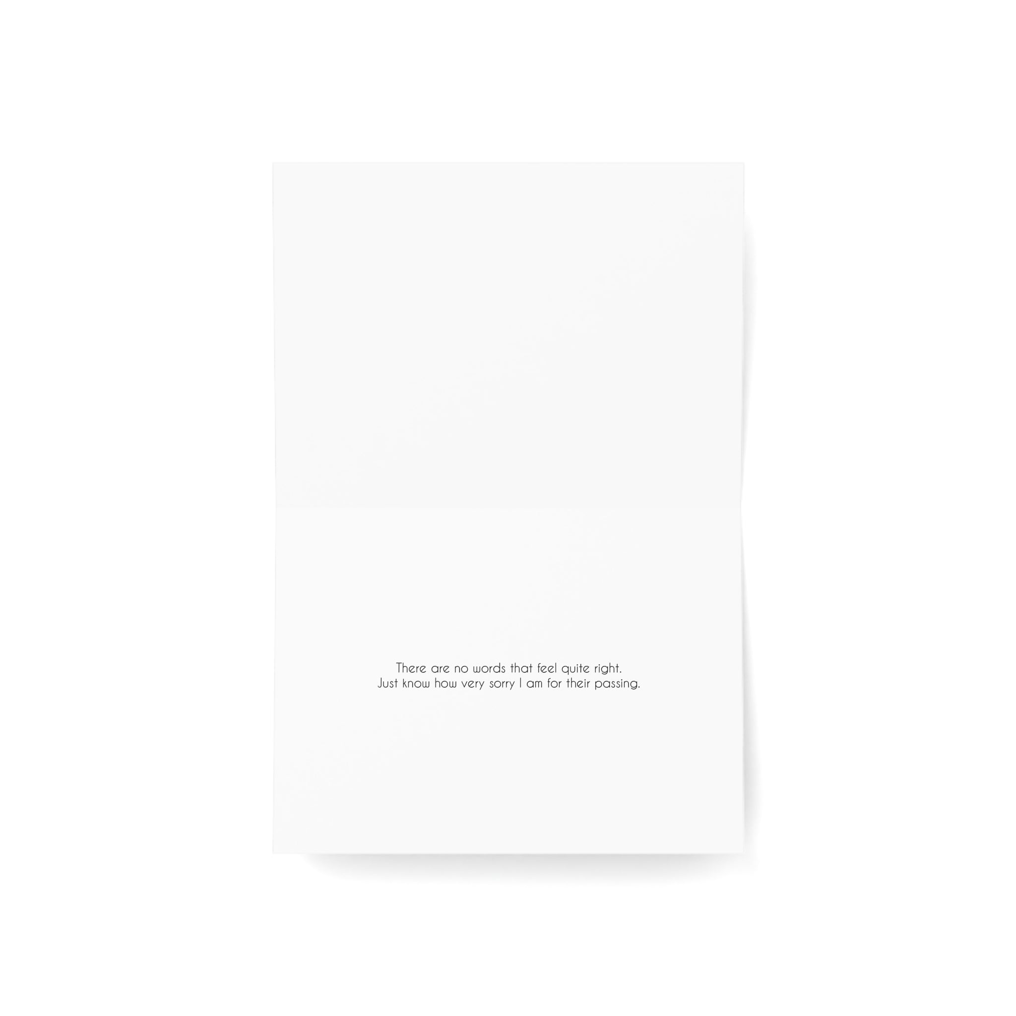 A Journey Like No Other - Sympathy Card, Long Illness, Simply Sorry