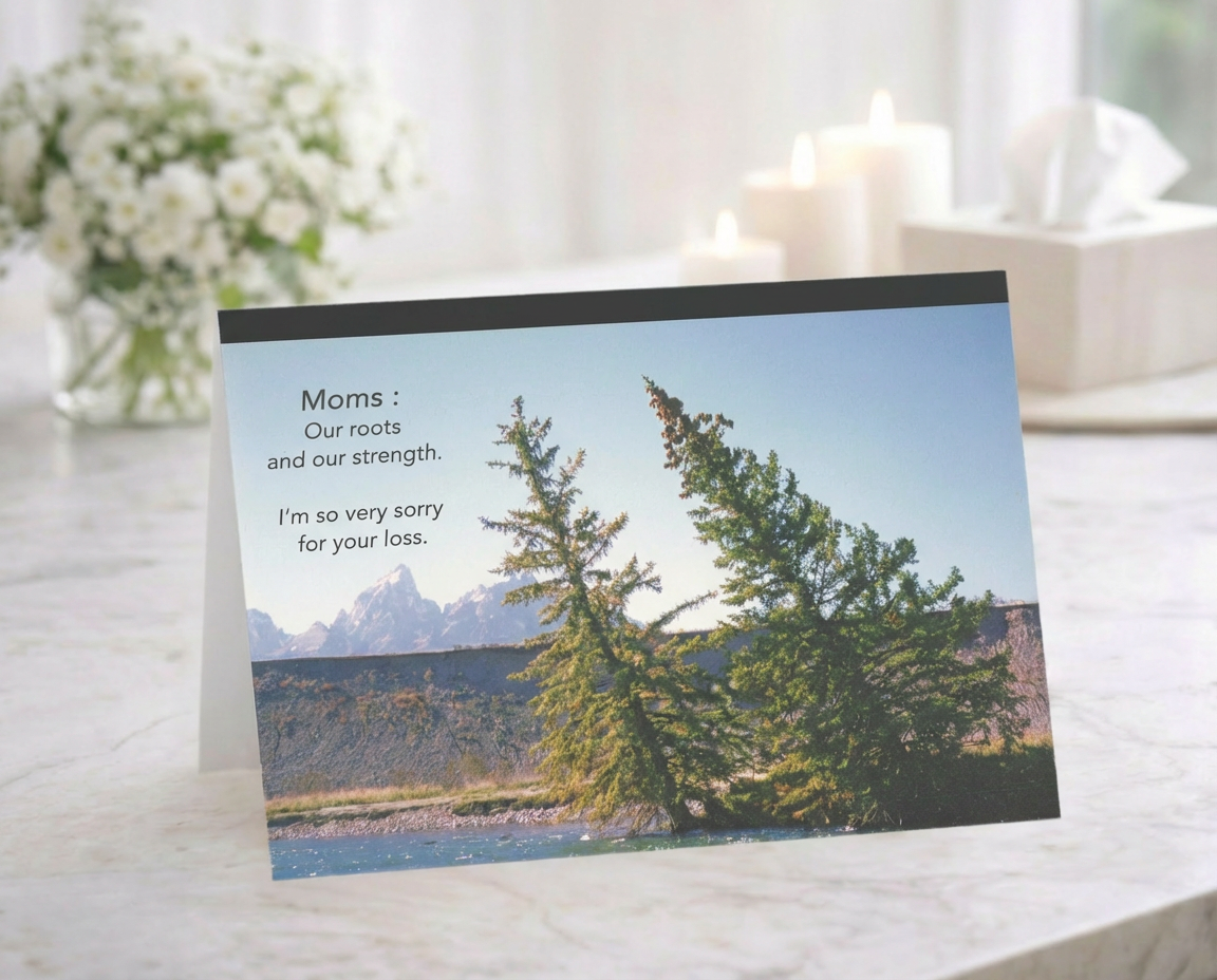 Strong Roots - Sympathy Card, Loss of Mother, Simply Sorry