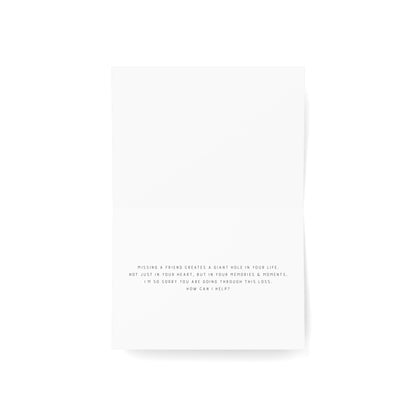 Quiet Empty Tables – Sympathy Card, Loss of Friend