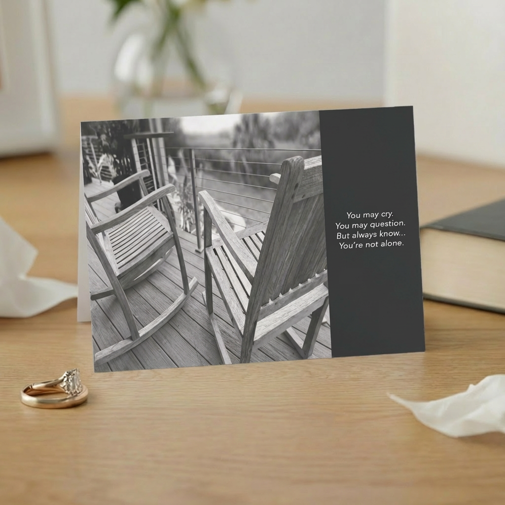 Lonely Chairs, Lonely Thoughts - Sympathy Card, Loss of Husband