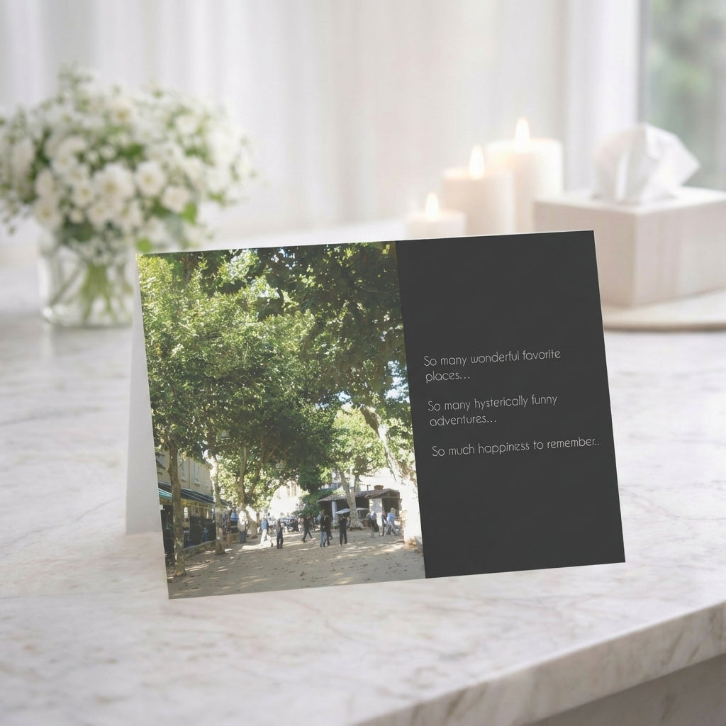 Happy Afternoon Memories - Sympathy Card, Loss of Husband