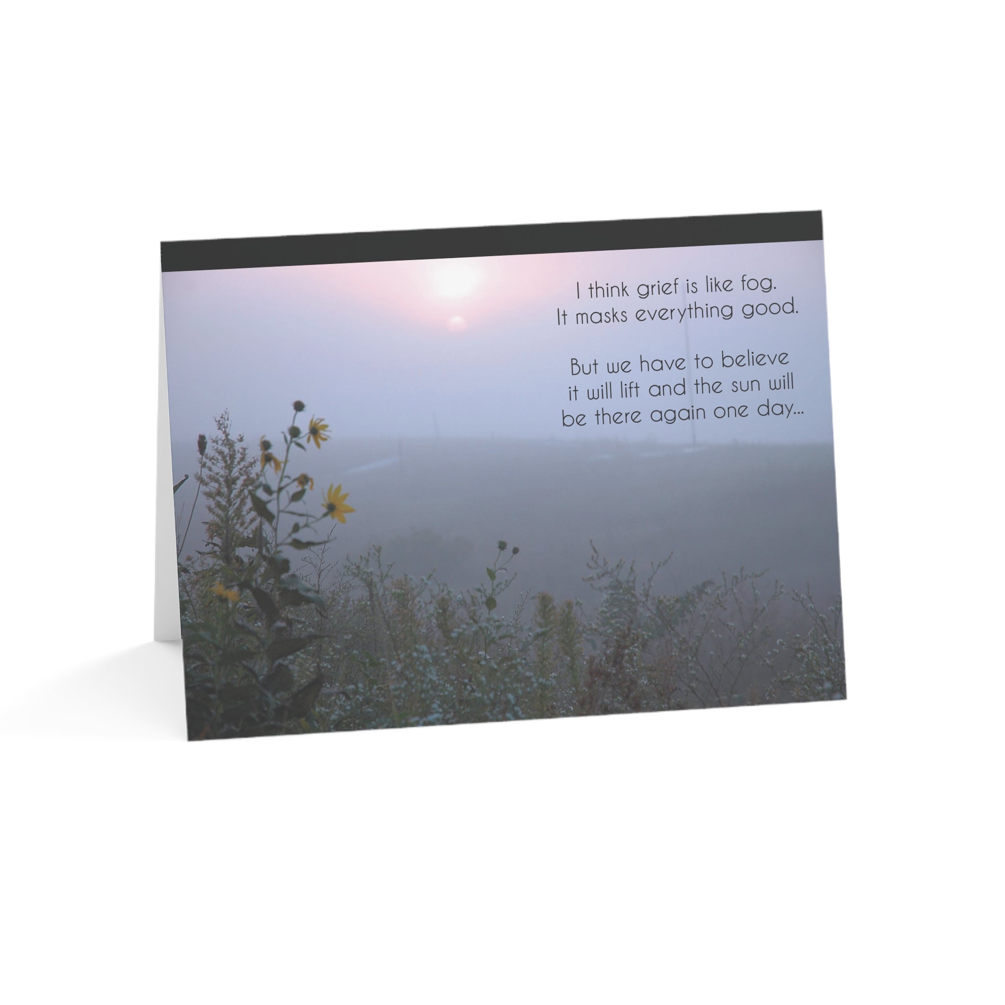 As the Fog Rolls In - Sympathy Card, Loss of Wife