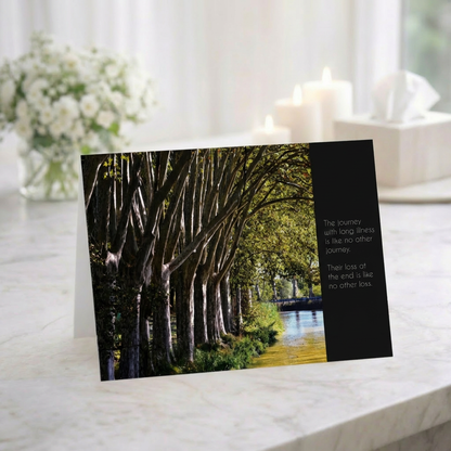 A Journey Like No Other - Sympathy Card, Long Illness, Simply Sorry