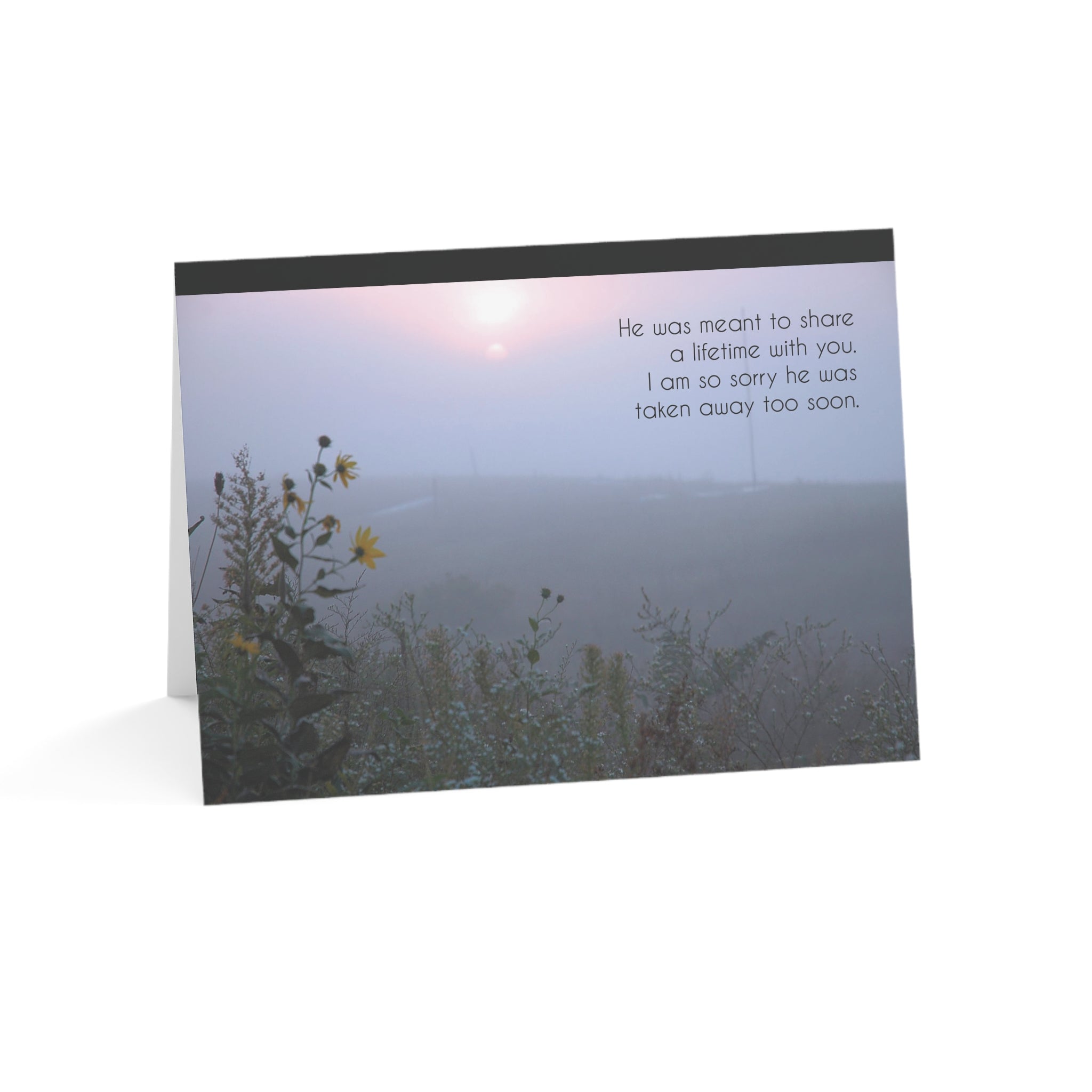 Sadness as the Fog Rolls In - Sympathy Card, Loss of Husband, Simply Sorry