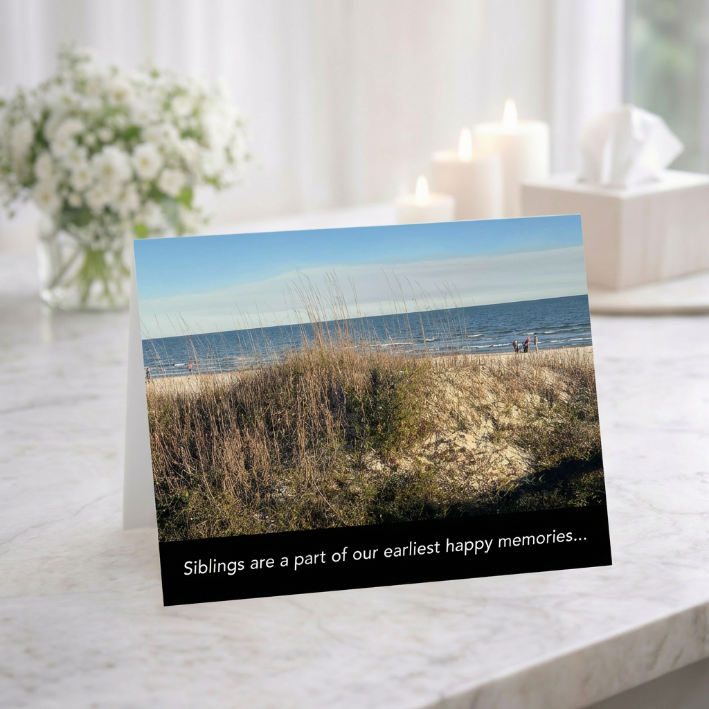 Simple Memories, Best Memories – Loss of Sibling, Sympathy Card, Simply Sorry