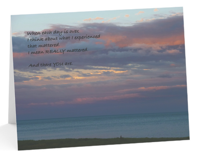 Peaceful Sunset & You - Thank You Card, Personal Gratitude