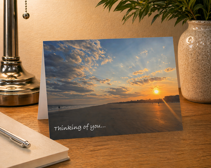 The Beach, The Sunset and You   – Thinking of You Card