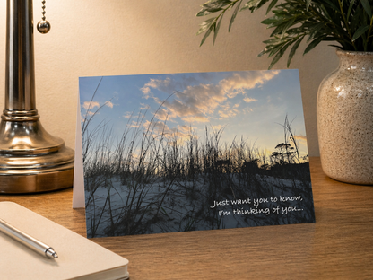 Tranquil Seaside Evening – Thinking of You Card