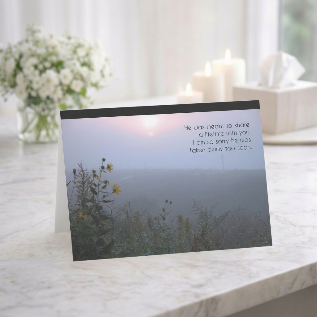 Sadness as the Fog Rolls In - Sympathy Card, Loss of Husband, Simply Sorry