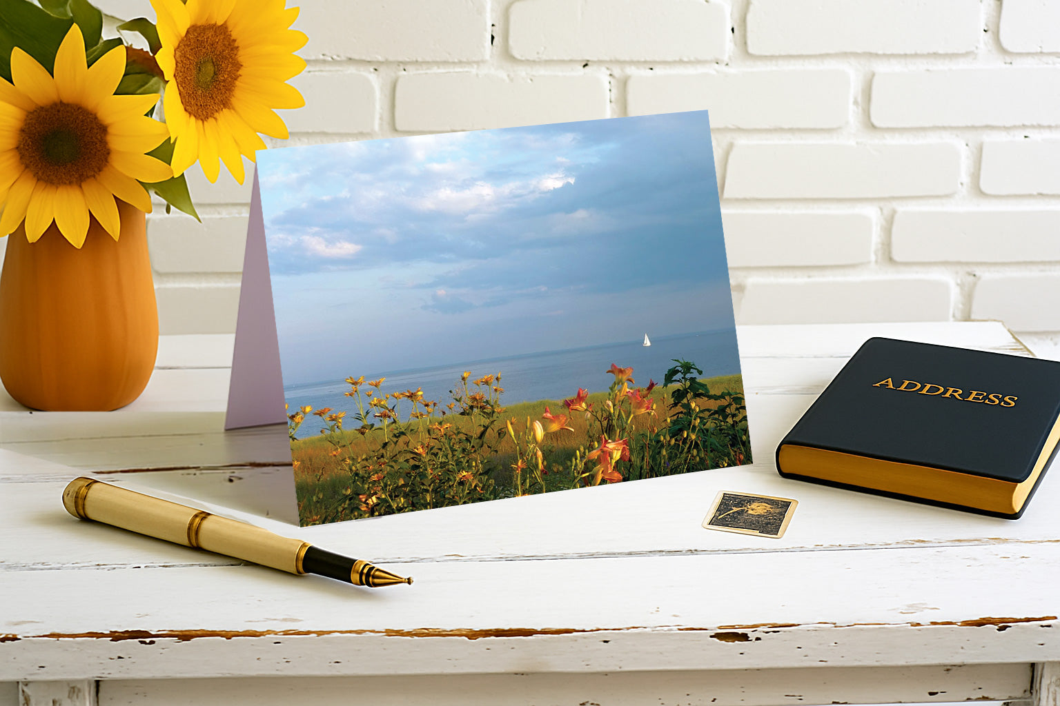 Simple Wild Flowers & A Boat - Coastal Bluff Beauty Collection