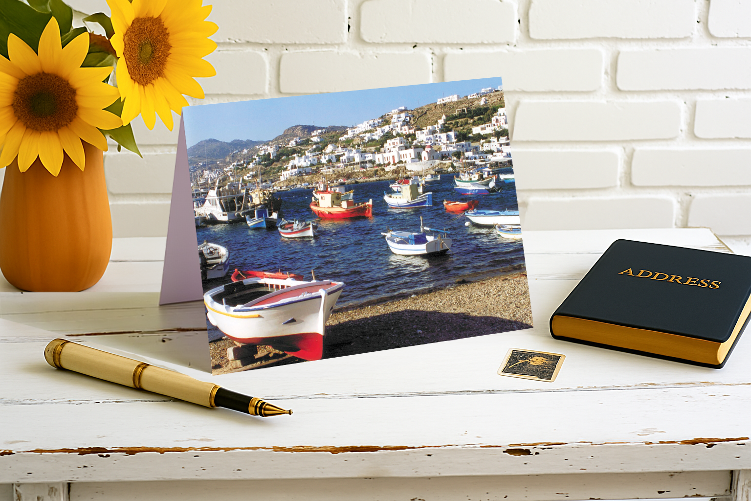 Busy Little Mykonos Harbor – Glorious Greek Islands Collection