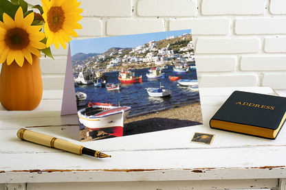 Busy Little Mykonos Harbor – Glorious Greek Islands Collection