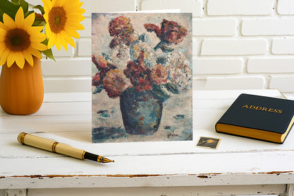 White Hydrangeas & Roses - Strokes of Genius Artwork Collection